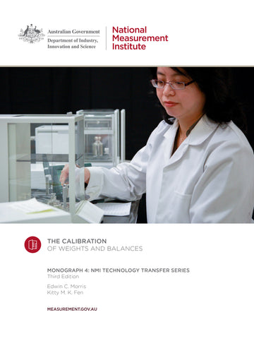 Monograph 4 The Calibration of Weights and Balances